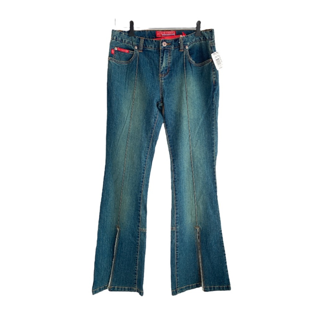 2for$63 Hot kiss womens split hem leg flare jeans y2k size 9 cotton